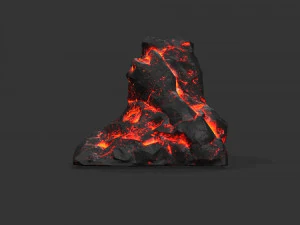 Cave Entrance lave rock 09 3D Model