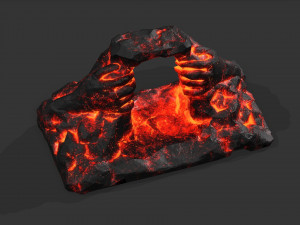 Pintu Masuk Gua Batu Lava 09 Model 3D