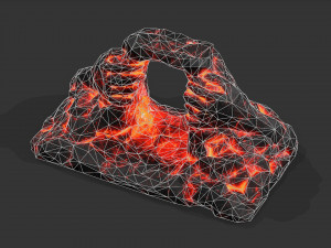 Pintu Masuk Gua Batu Lava 09 Model 3D