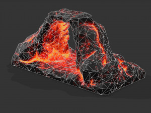 Pintu Masuk Gua Batu Lava 09 Model 3D