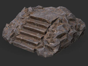 Stairs Stone 01 3D Model
