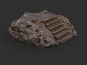 Stairs Stone 01 3D Model
