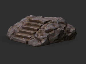 Stairs Stone 01 3D Model