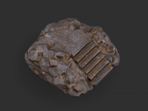 Stairs Stone 01 Model 3D