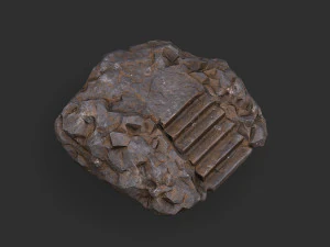 Stairs Stone 01 3D Model
