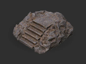 Stairs Stone 01 3D Model