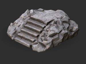 Stairs Stone 02 3D मॉडल