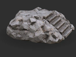 Stairs Stone 02 3D Model