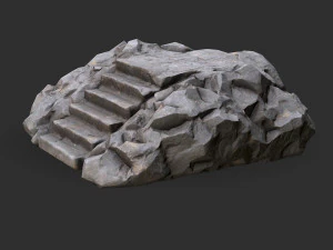 Stairs Stone 02 3D Model