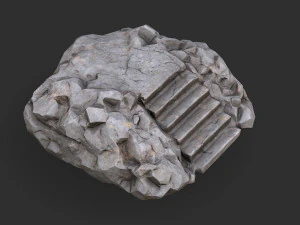 Stairs Stone 02 3D Model