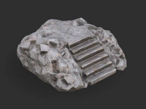 Stairs Stone 02 3D Model