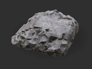 Stairs Stone 02 3D Model