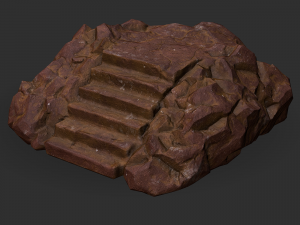 Stairs Stone 03 3D Model