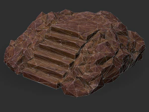 Stairs Stone 03 3D Model