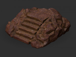 Stairs Stone 03 Modello 3D