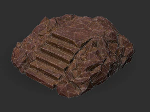 Stairs Stone 03 3D Model