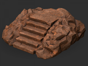 Stairs Stone 04 3D Model