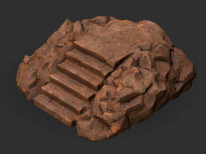 Stairs Stone 04 3D Model