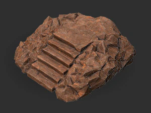 Stairs Stone 04 3D Model