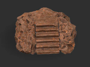 Stairs Stone 04 3D Model
