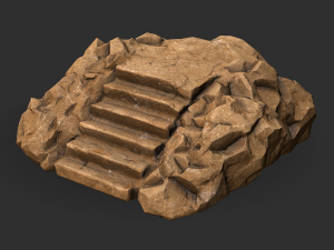 Stairs Stone 05 3D Model