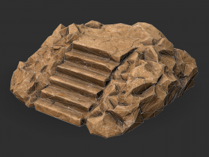 Stairs Stone 05 Model 3D
