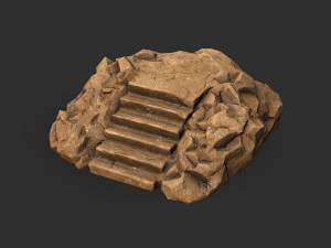 Stairs Stone 05 Model 3D
