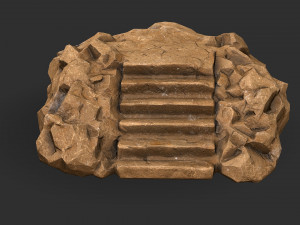 Stairs Stone 05 Model 3D