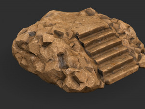 Stairs Stone 05 Model 3D