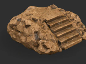 Stairs Stone 05 3D Model