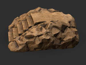 Stairs Stone 05 Model 3D