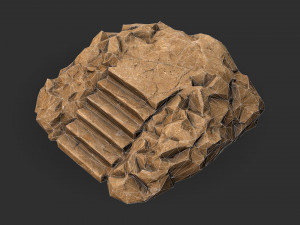Stairs Stone 05 Model 3D