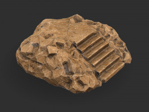 Stairs Stone 05 Model 3D