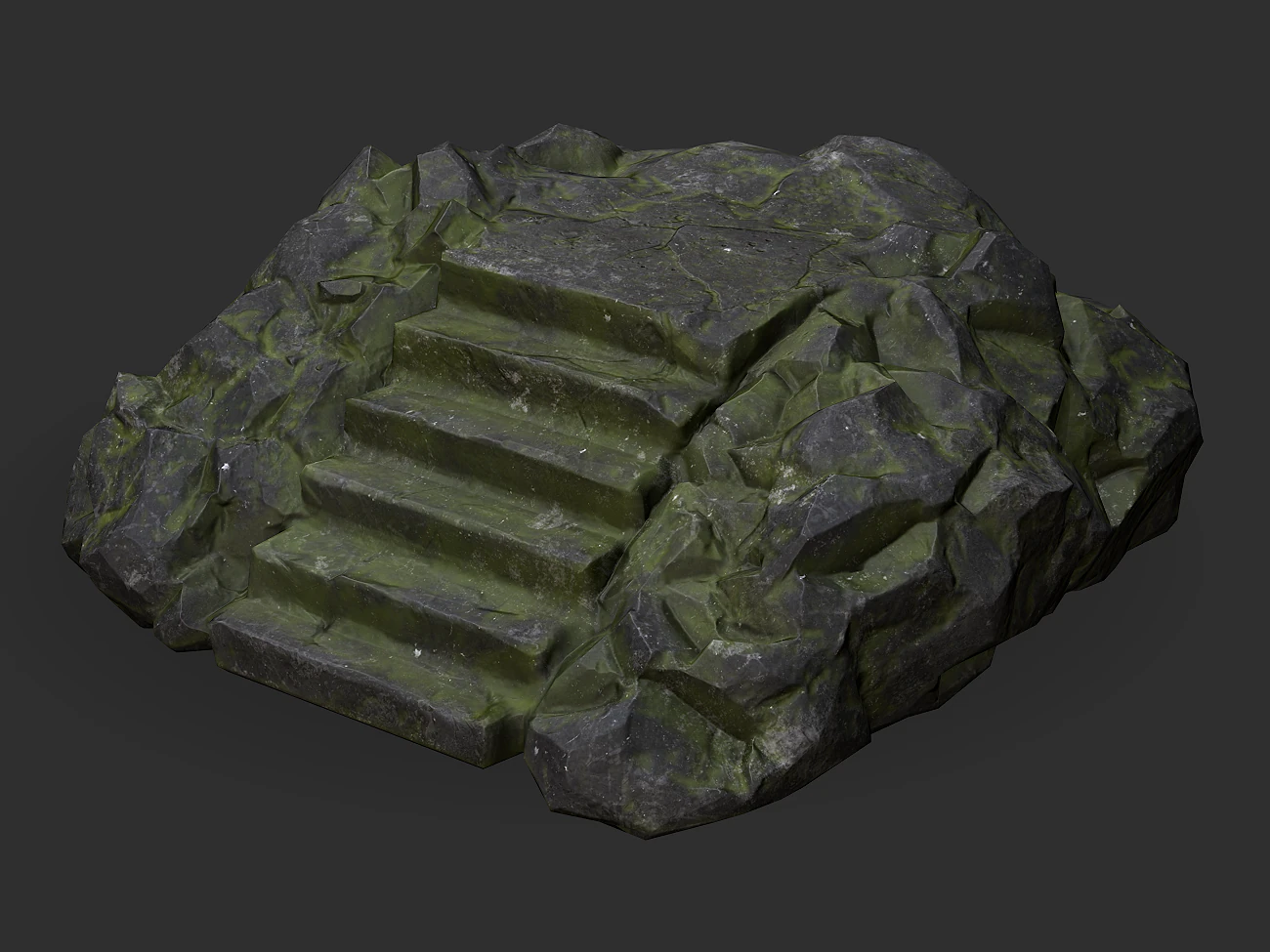 Stairs Stone 06 3D Model .c4d .max .obj .3ds .fbx .stl .blend 