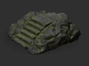 Stairs Stone 06 3D Model