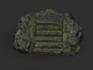 Stairs Stone 06 3D-Modell
