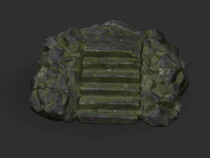 Stairs Stone 06 3D Model