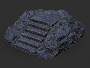 Stairs Stone 07 Model 3D