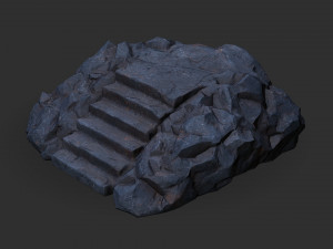 Stairs Stone 07 Model 3D