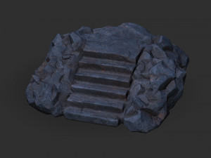 Stairs Stone 07 Model 3D