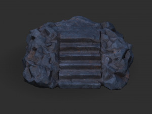 Stairs Stone 07 Model 3D