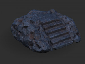 Stairs Stone 07 Model 3D