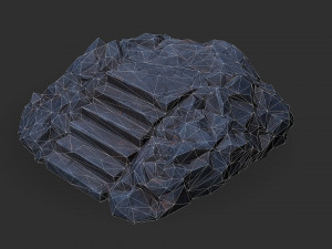 Stairs Stone 07 Model 3D