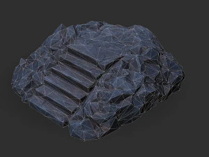Stairs Stone 07 3D Model
