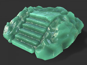 Stairs Stone 09 3D Model