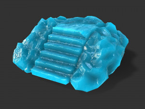 Stairs Stone 10 3D-Modell