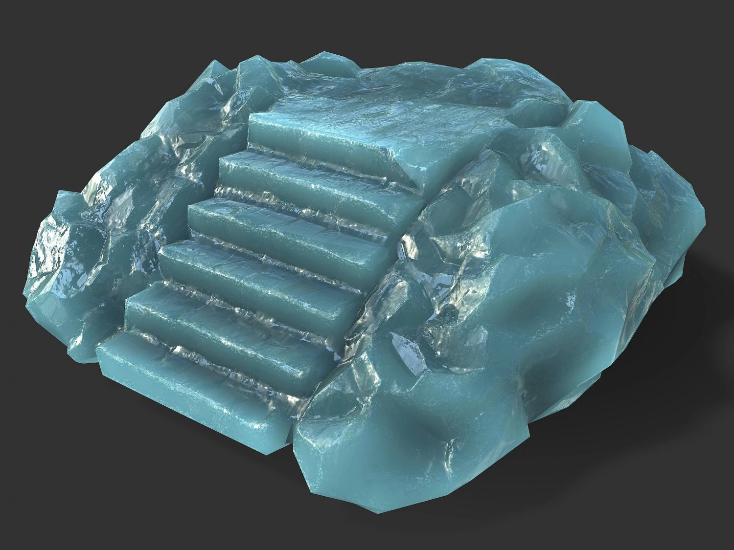 Stairs Stone 11 3D Model .c4d .max .obj .3ds .fbx .stl .blend