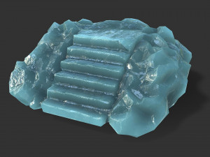 Stairs Stone 11 Model 3D