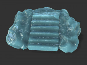 Stairs Stone 11 Model 3D