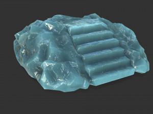 Stairs Stone 11 Model 3D